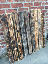 Load image into Gallery viewer, 1 Sq M - Scorched Reclaimed Pallet Wood Wall Cladding
